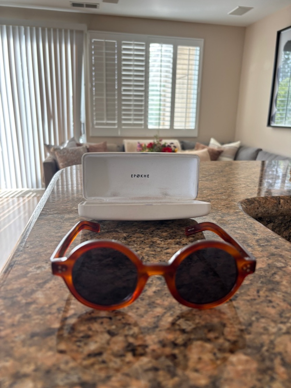 Men's Round Tortoiseshell Sunglasses - Brown